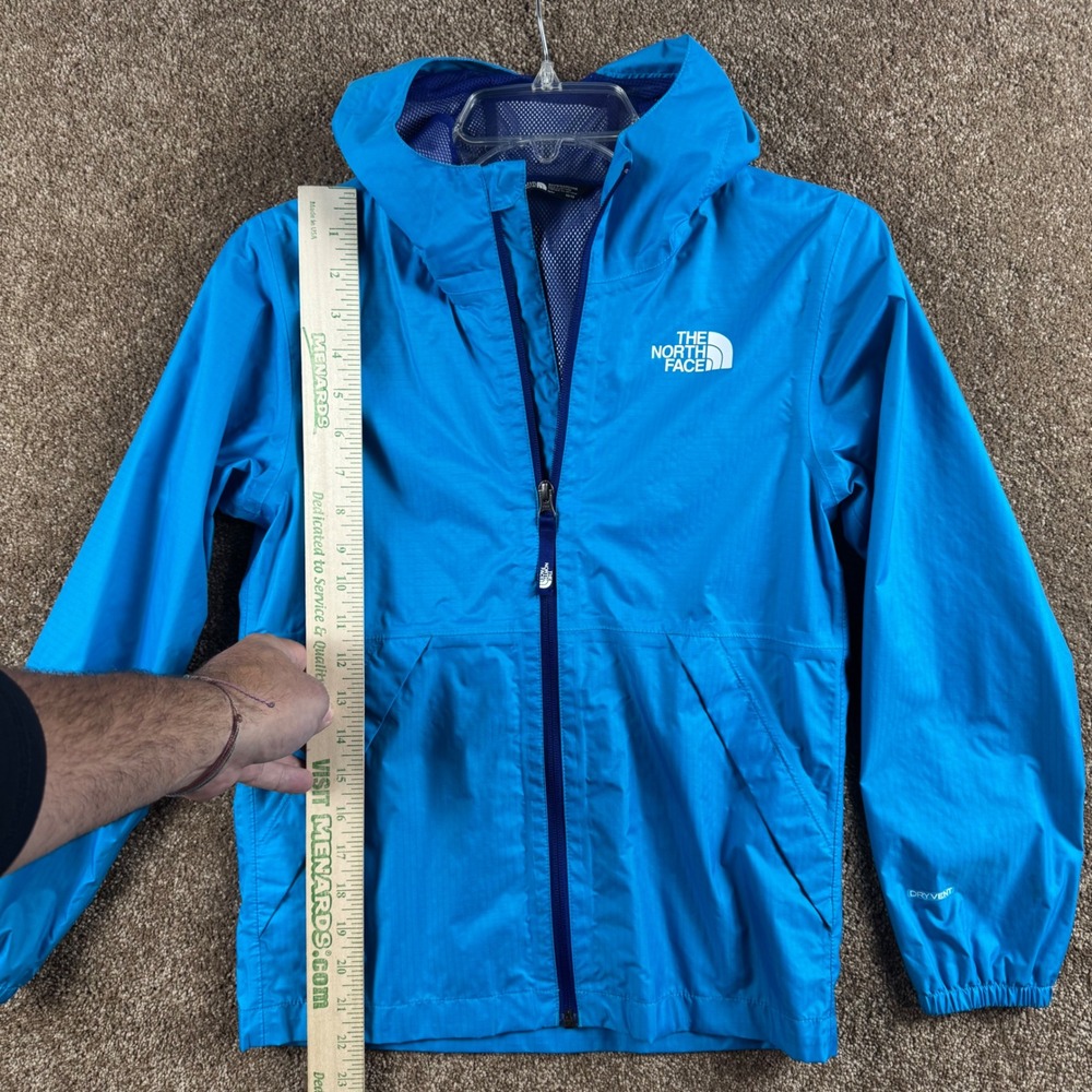 The North Face Boys Blue DryVent Rain Jacket Hooded Size M 10/12 - Picture 7 of 12